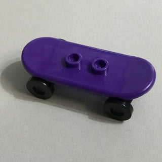 Minifigure Utensil, Skateboard with Black Wheels, Part# 42511c01 Part LEGO® Dark Purple  