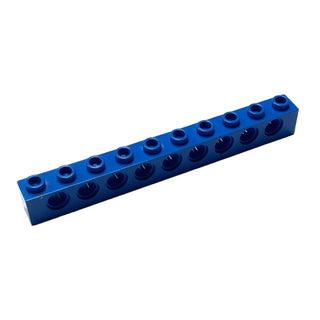 Technic, Brick 1x10 with Holes, Part# 2730 Part LEGO® Blue