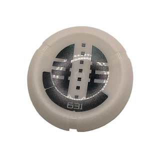 Throwing Disk with Bionicle Kanoka 631 Onu-Metru Pattern, Part# 32171pb108 Part LEGO® Glow In Dark Opaque