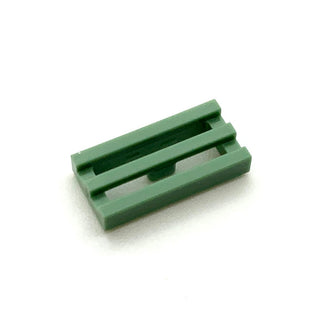 Tile Modified, 1x2 Grille with Bottom Groove/Lip, Part# 2412b Part LEGO® Sand Green  
