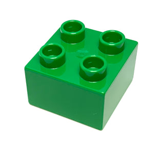 Duplo, Brick 2x2, Part# 3437 Part LEGO® Green