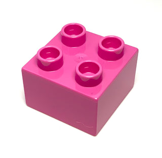 Duplo, Brick 2x2, Part# 3437 Part LEGO® Dark Pink  