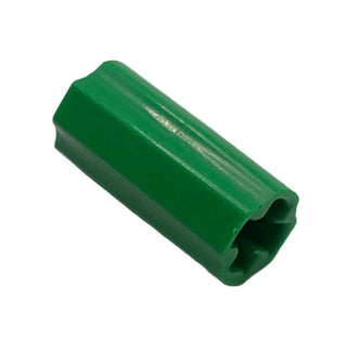 Technic, Axle Connector 2L (Smooth with x Hole + Orientation), Part# 6538c Part LEGO® Green