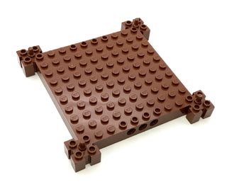 Brick Modified 12x12 Base, Part# 30645 Part LEGO® Reddish Brown