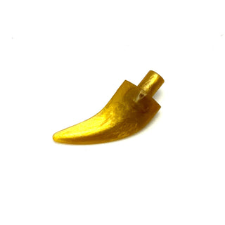 Barb/Claw/Horn/Tooth - Medium, Part# 87747 Part LEGO® Pearl Gold  