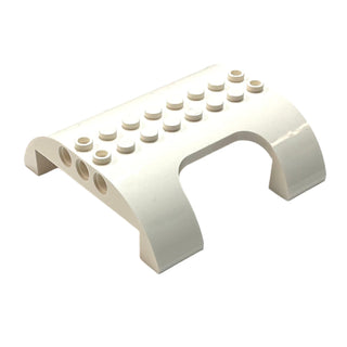 Slope, Curved 8x8x2 Double with Cutout, Part# 54096 Part LEGO® Very Good - White