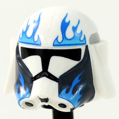 RHeavy Burning Legion Blue Helmet- CAC Custom Headgear Clone Army Customs