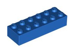 Brick 2x6, Part# 2456 Part LEGO® Blue  