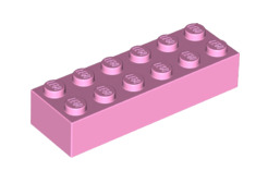 Brick 2x6, Part# 2456 Part LEGO® Bright Pink 1 Part