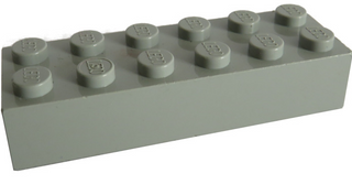 Brick 2x6, Part# 2456 Part LEGO® Light Gray 1 Part