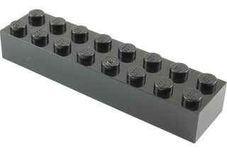 Brick 2x8, Part# 3007 Part LEGO® Black 1 Part