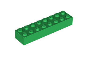 Brick 2x8, Part# 3007 Part LEGO® Green  