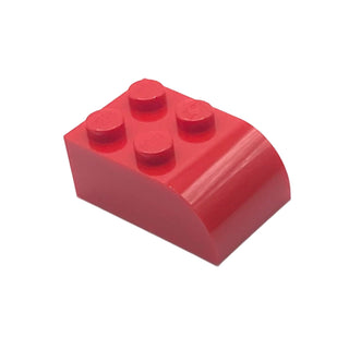 Slope, Curved 3x2 with 4 Studs, Part# 6215 Part LEGO® Red