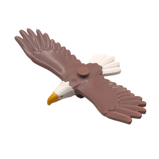 *Mismold* Eagle with Yellow Beak, White Head and Tail Feathers Pattern, #37543pb01 LEGO® Animals LEGO®