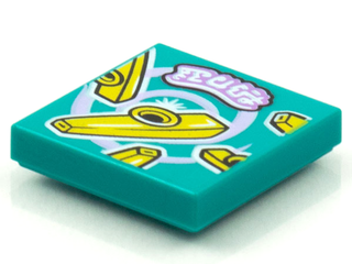 Tile 2 x 2 with Groove with BeatBit Album Cover - Kazoos Pattern, 3068bpb1566 Part LEGO®