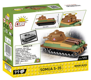 COBI Somua S-35 Tank 1:72 Scale: Set #3093 Cobi Kit Cobi Toys