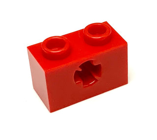 Technic, Brick 1x2 with Axle Hole (x Shape), Part# 32064b Part LEGO® Red  