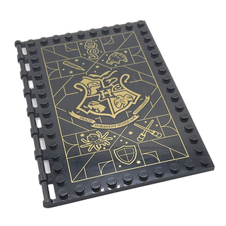 Tile, Modified 10x16 with Studs, Part# 69934pb014 Part LEGO® Black Very Good