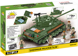 COBI Sherman M4A2E8(76)W Tank : Set #3118 Cobi Kit Cobi Toys