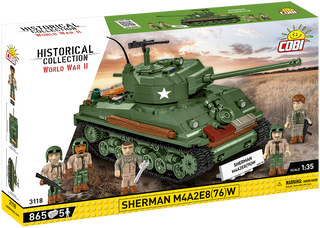 COBI Sherman M4A2E8(76)W Tank : Set #3118 Cobi Kit Cobi Toys