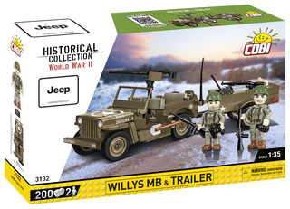 COBI JEEP Willys MB Vehicle and Trailer : Set #3132 Cobi Kit Cobi Toys