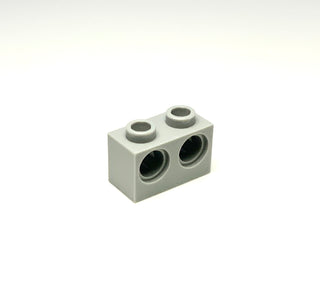 Technic, Brick 1x2 with Holes, Part# 32000 Part LEGO® Light Bluish Gray  