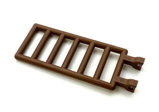 Bar, Ladder 7x3 with Two Clips, Part# 6020 Part LEGO® Brown 1 Part
