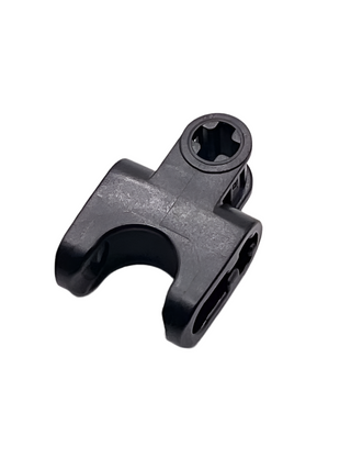 Technic, Axle Connector 2 x 3 with Ball Joint Socket - Closed Sides, Straight Forks with Open Axle Holes, Part# 93571 Part LEGO® Black