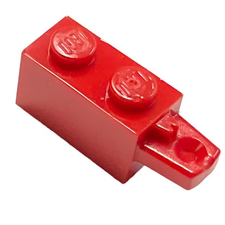 Hinge Brick 1 x 2 Locking with 1 Finger Horizontal End, Part# 30541 Part LEGO® Red