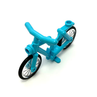 Bicycle with Trans-Clear Wheels with Molded Black Hard Rubber Tires, Part# 4719/92851pb01 Part LEGO® Medium Azure  