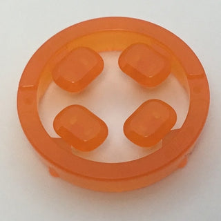 Rock Faceted with Small Pin (Infinity Stone), 4 on Sprue, Part# 36451 Part LEGO® Trans-Orange  