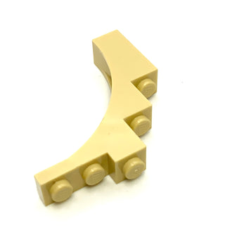 Arch 1x5x4 (Irregular Bow, Reinforced Underside), Part# 76768 Part LEGO® Tan  