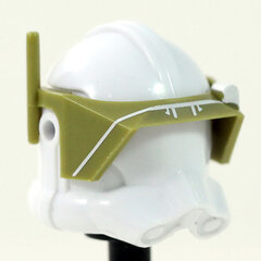 Detail White Print Olive Visor- CAC Custom Headgear Accessory Clone Army Customs