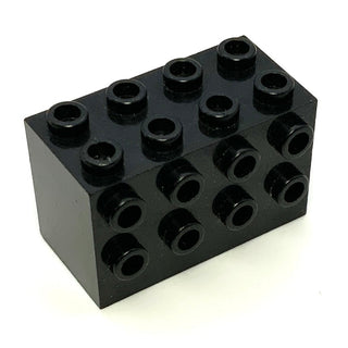 Brick, Modified 2x4x2 with Studs on Sides, Part# 2434 Part LEGO® Used - Black  