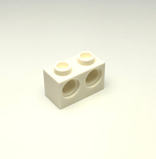 Technic, Brick 1x2 with Holes, Part# 32000 Part LEGO® White  