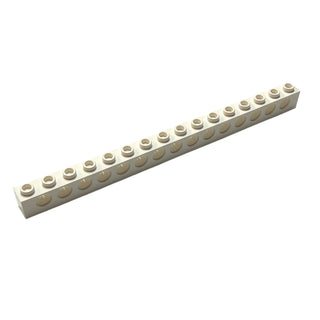 Technic, Brick 1x16 with Holes, Part# 3703 Part LEGO® White 1 Part