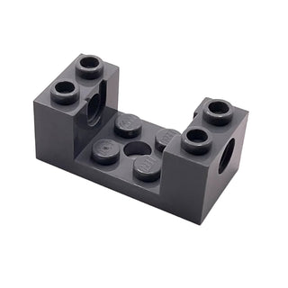 Technic, Brick 2 x 4 x 1 1/3 with Pin Holes and 2 x 2 Cutout, Part# 18975 Part LEGO® Dark Bluish Gray