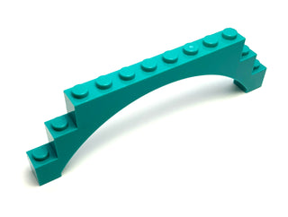 Arch 1x12x3 (Raised Arch with Five Cross Support), Part# 18838 Part LEGO® Dark Turquoise  