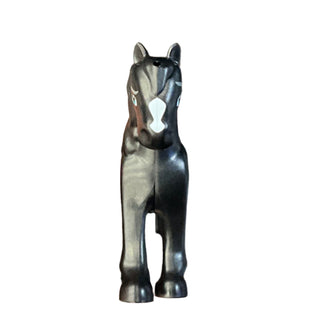 Horse Black with White Blaze, 93083c01pb19 LEGO® Animals LEGO®