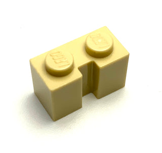 Brick, Modified 1x2 with Channel, Part# 4216 Part LEGO® Tan