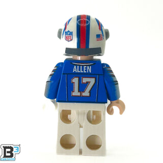 #17 Allen QB Bills Football Player Minifig - B3 Customs Custom minifigure B3 Customs