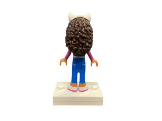 Gabby - Dark Pink Jacket over Black and White Striped Shirt, Blue Trousers, Dark Brown Hair with Internal Supports, gdh010 Minifigure LEGO®