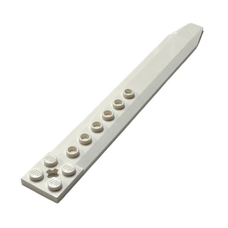 Plate Modified 2x16 with Angled Side Extensions and Axle Hole (Rotor Blade), Part# 62743 Part LEGO® White Very Good