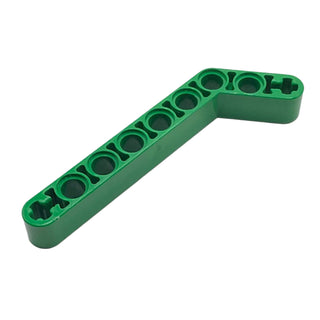 Technic Liftarm, Modified Bent Thick 1x9 (7-3), Part# 32271 Part LEGO® Green