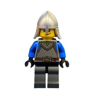 King's Knight Scale Mail, Crown Belt, Helmet with Neck Protector, Smirk, cas536 Minifigure LEGO®