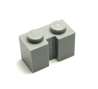 Brick, Modified 1x2 with Channel, Part# 4216 Part LEGO® Light Bluish Gray