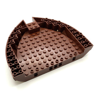 Boat, Hull Brick 16x13x2, Part# 64651 Part LEGO® Reddish Brown  