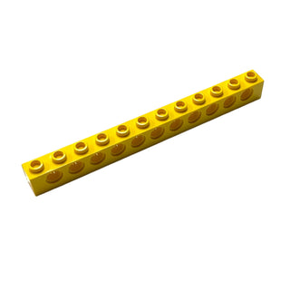 Technic, Brick 1x12 with Holes, Part# 3895 Part LEGO® Yellow 1 Part
