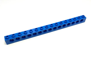 Technic, Brick 1x16 with Holes, Part# 3703 Part LEGO® Blue  