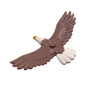 *Mismold* Eagle with Yellow Beak, White Head and Tail Feathers Pattern, #37543pb01 LEGO® Animals LEGO®